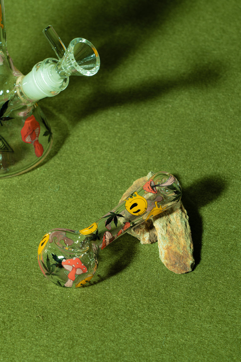 4.5" Smiley Shrooms Hand Pipe