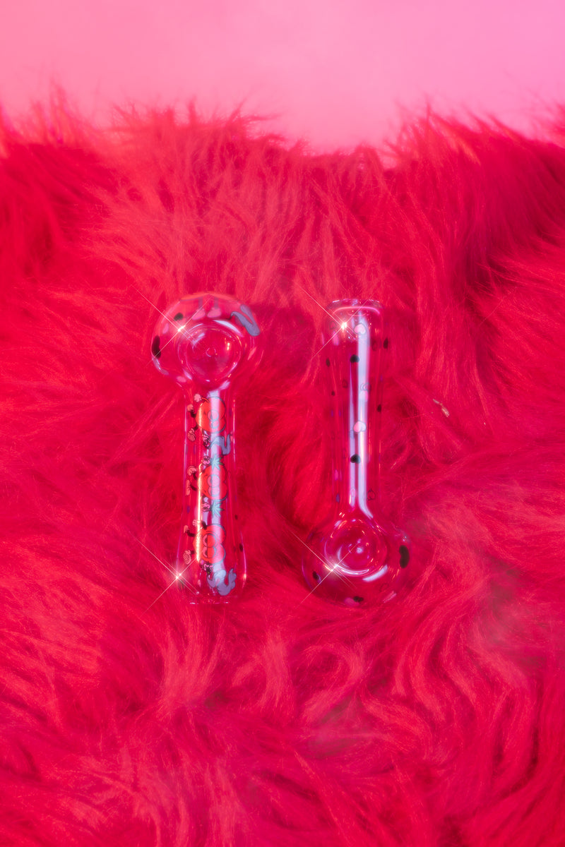4.5" Floating Hearts Spoon Hand Pipe
