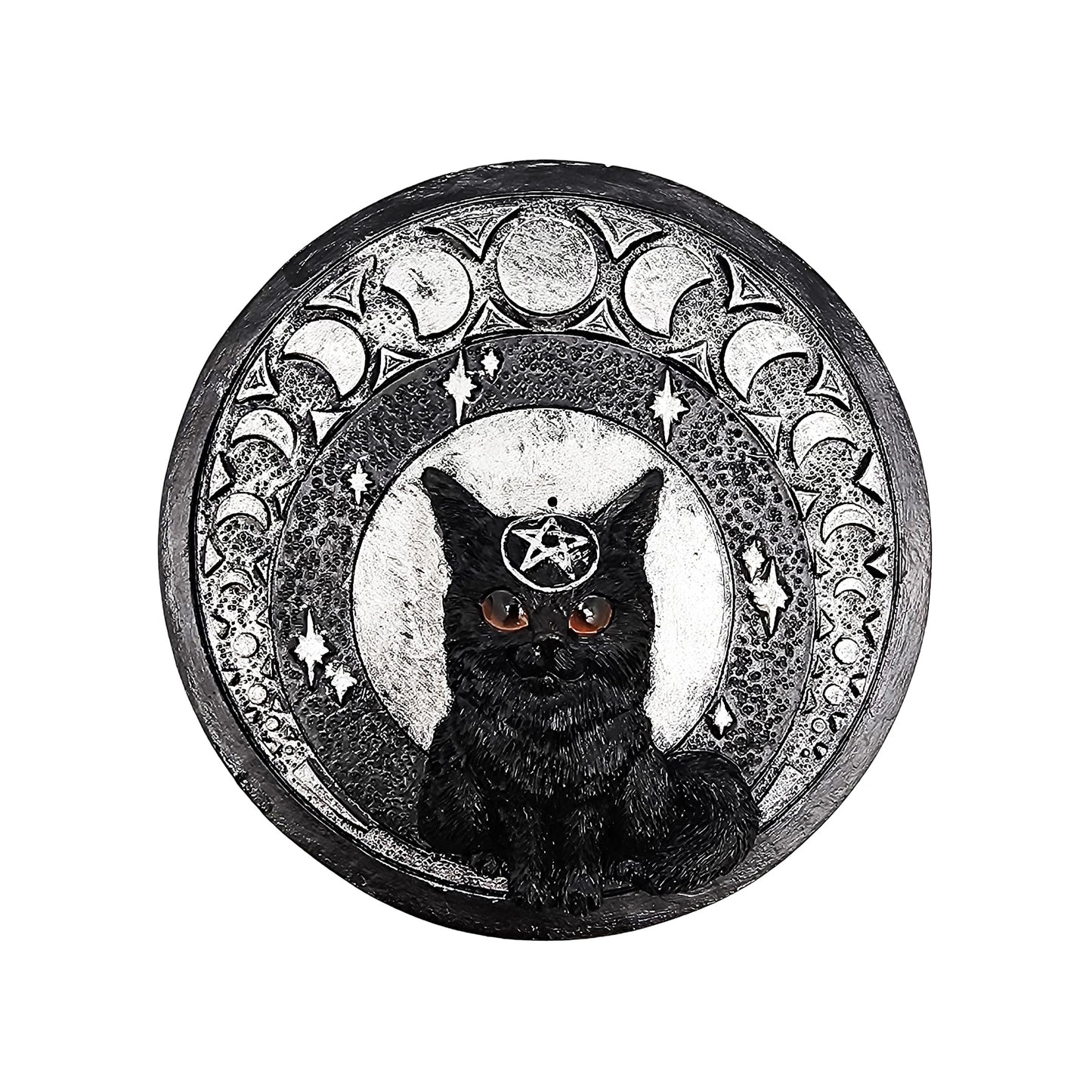 Black Mooncat Incense Burner