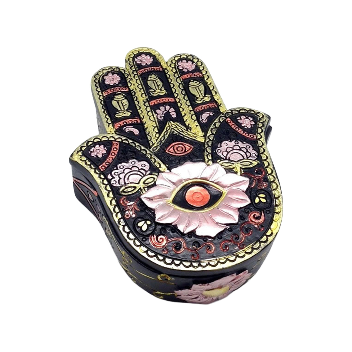 Black & Gold Hamsa Storage Box