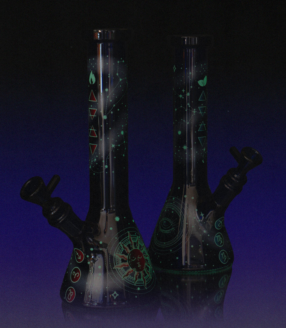 10" Element Glow-in-the-Dark Water Pipe