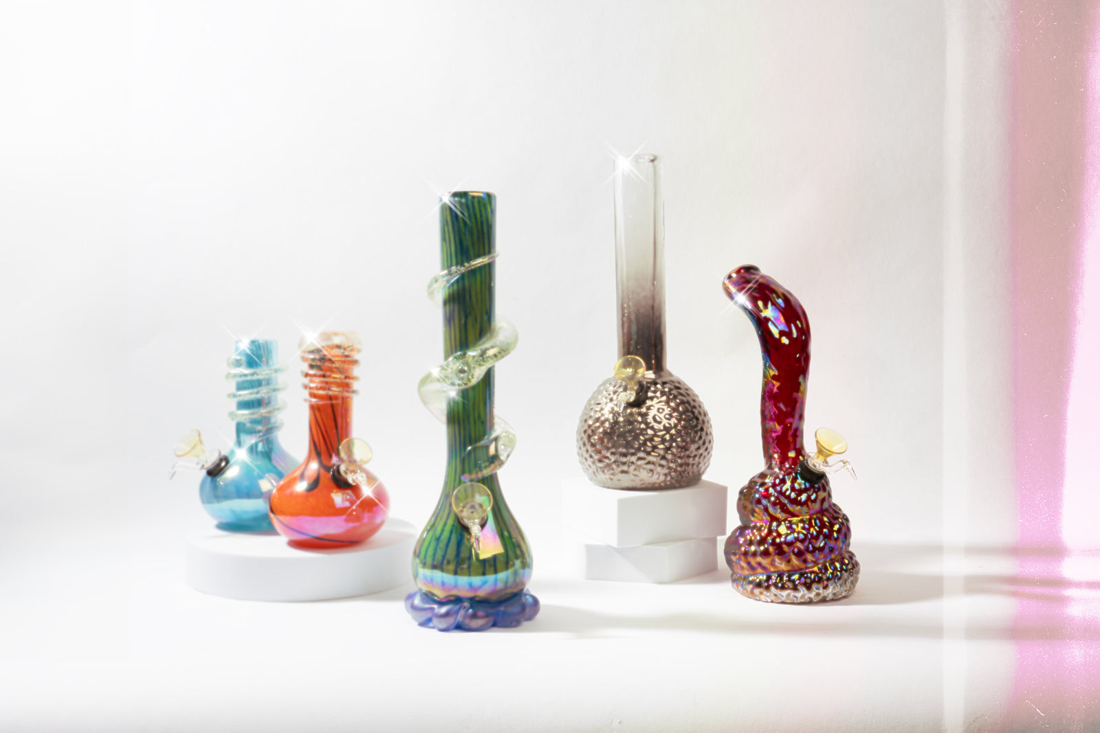 10" Platinum Metallic Cobra Water Pipe