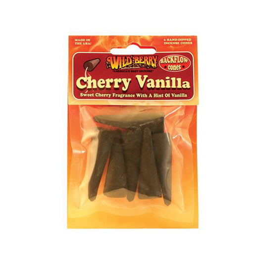Cherry Vanilla Backflow Incense (Pack of 6)