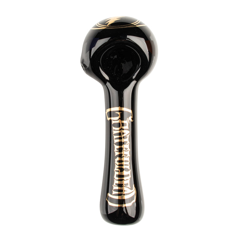 4.5" Black & Gold Steal Your Face Spoon Hand Pipe
