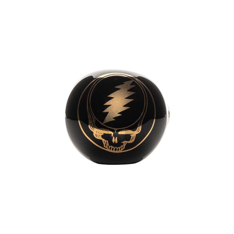 4.5" Black & Gold Steal Your Face Spoon Hand Pipe