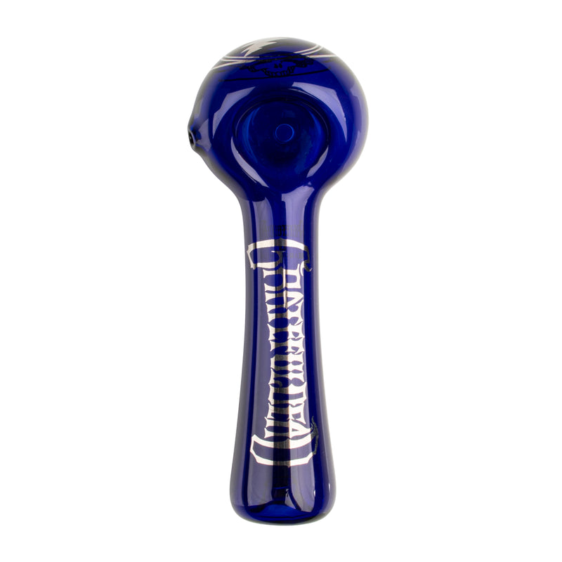 4.5" Blue & Silver Steal Your Face Spoon Hand Pipe