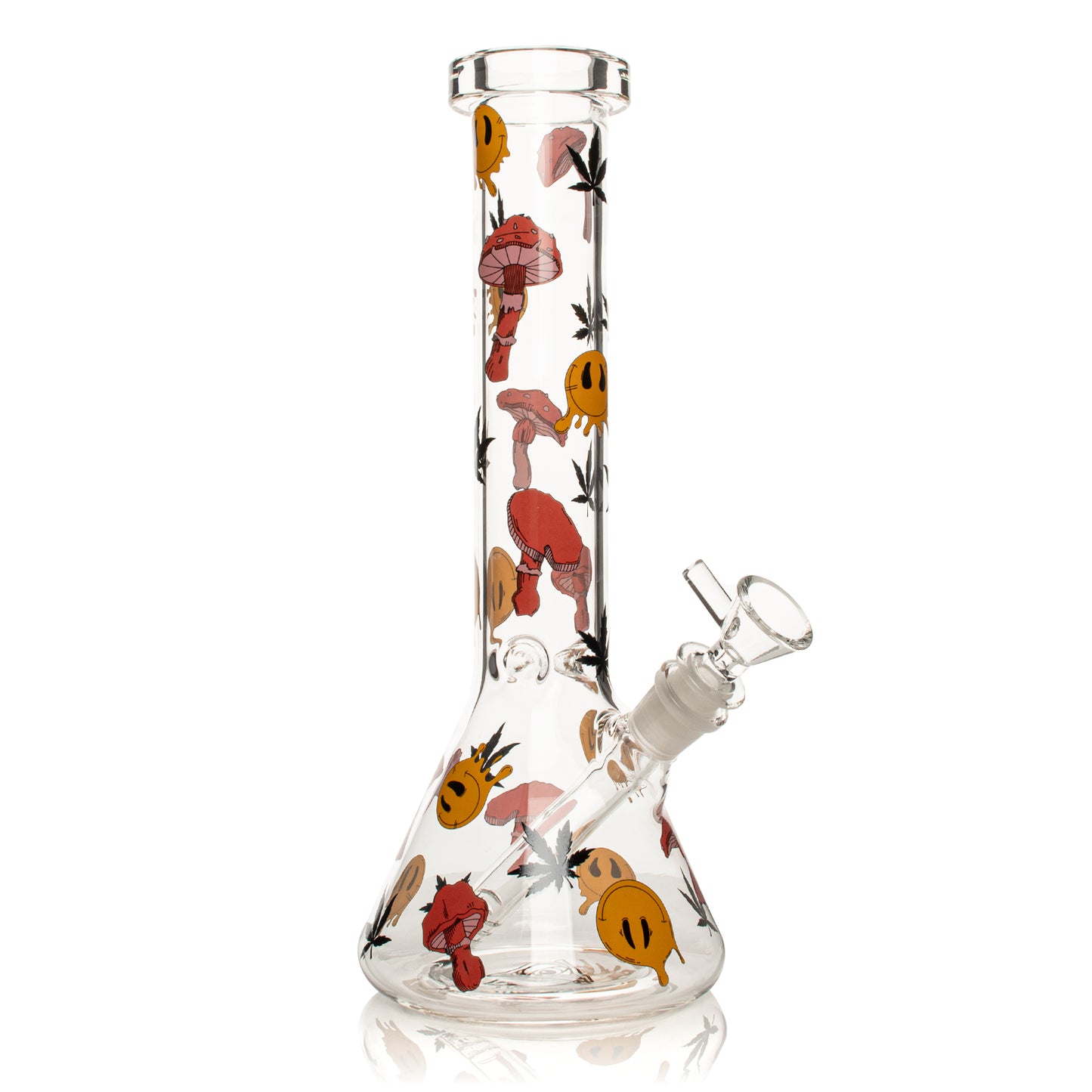 12" Smiley Shrooms Water Pipe