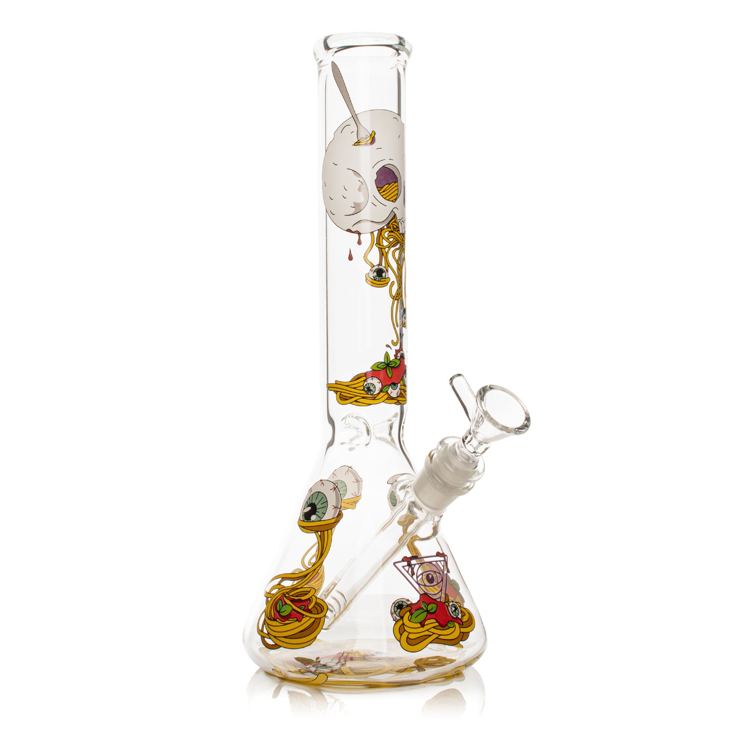 10" Spaghetti Skull Water Pipe