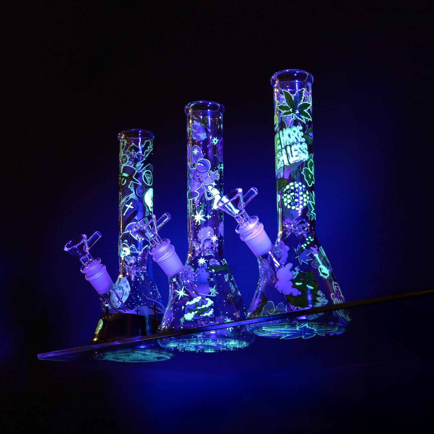 10" Glow-in-the-Dark Cemetery Water Pipe
