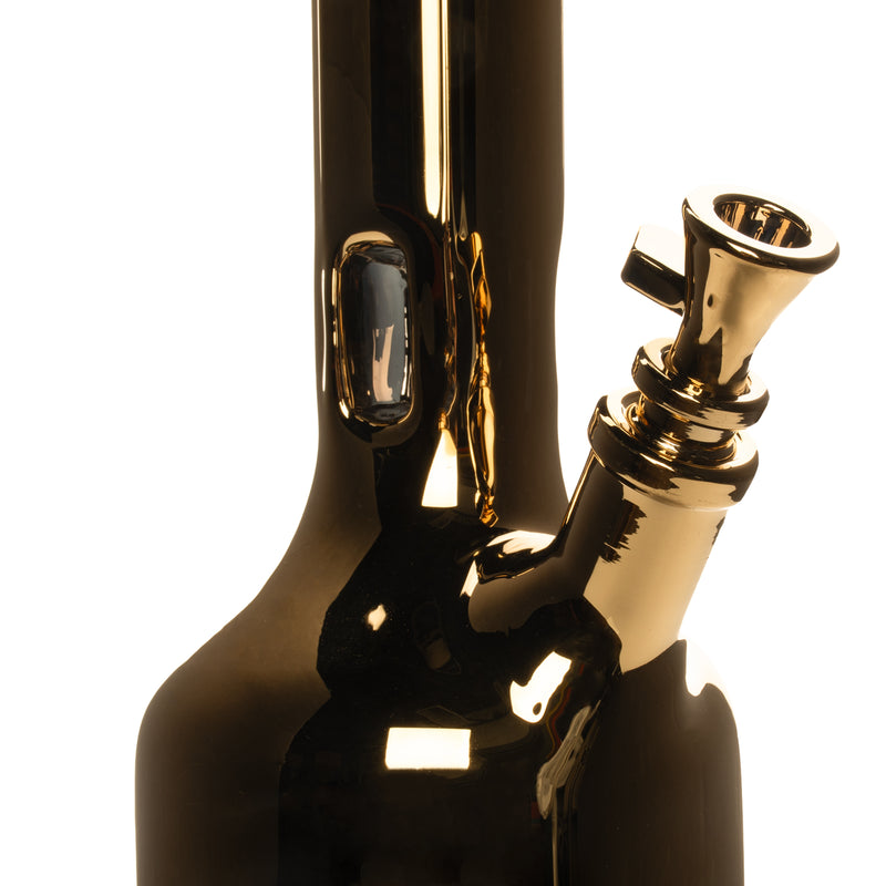 18" 24K Gold Terminator Hex Tube Water Pipe