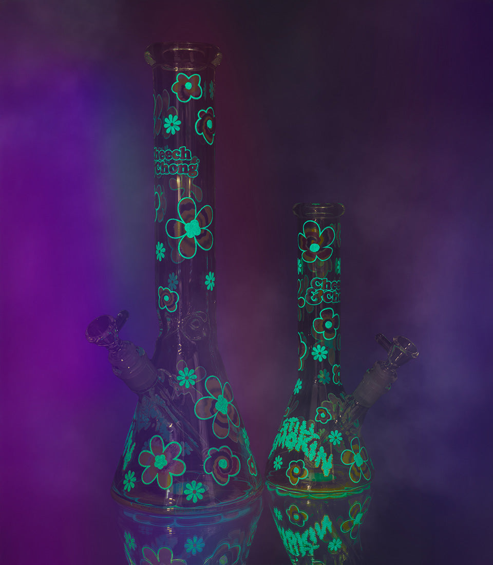10" Tie Dye Glow-in-the-Dark Water Pipe