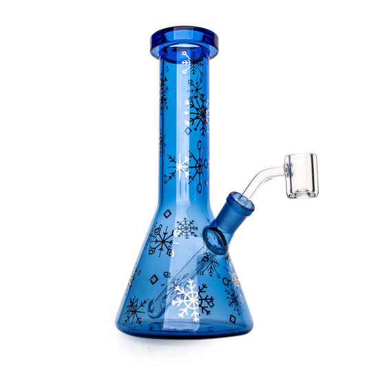 8.5" Sapphire Blue Winter Wonderland Concentrate Rig