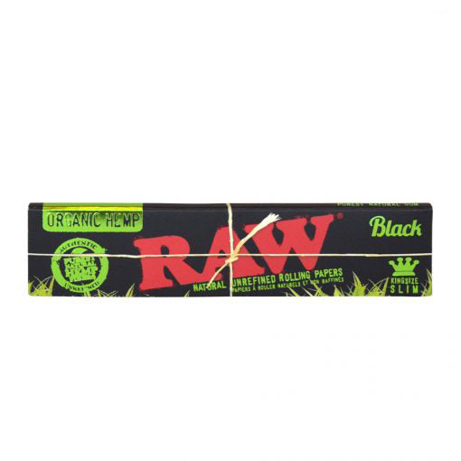 Black Organic King Size Slim Rolling Papers (Display of 50)