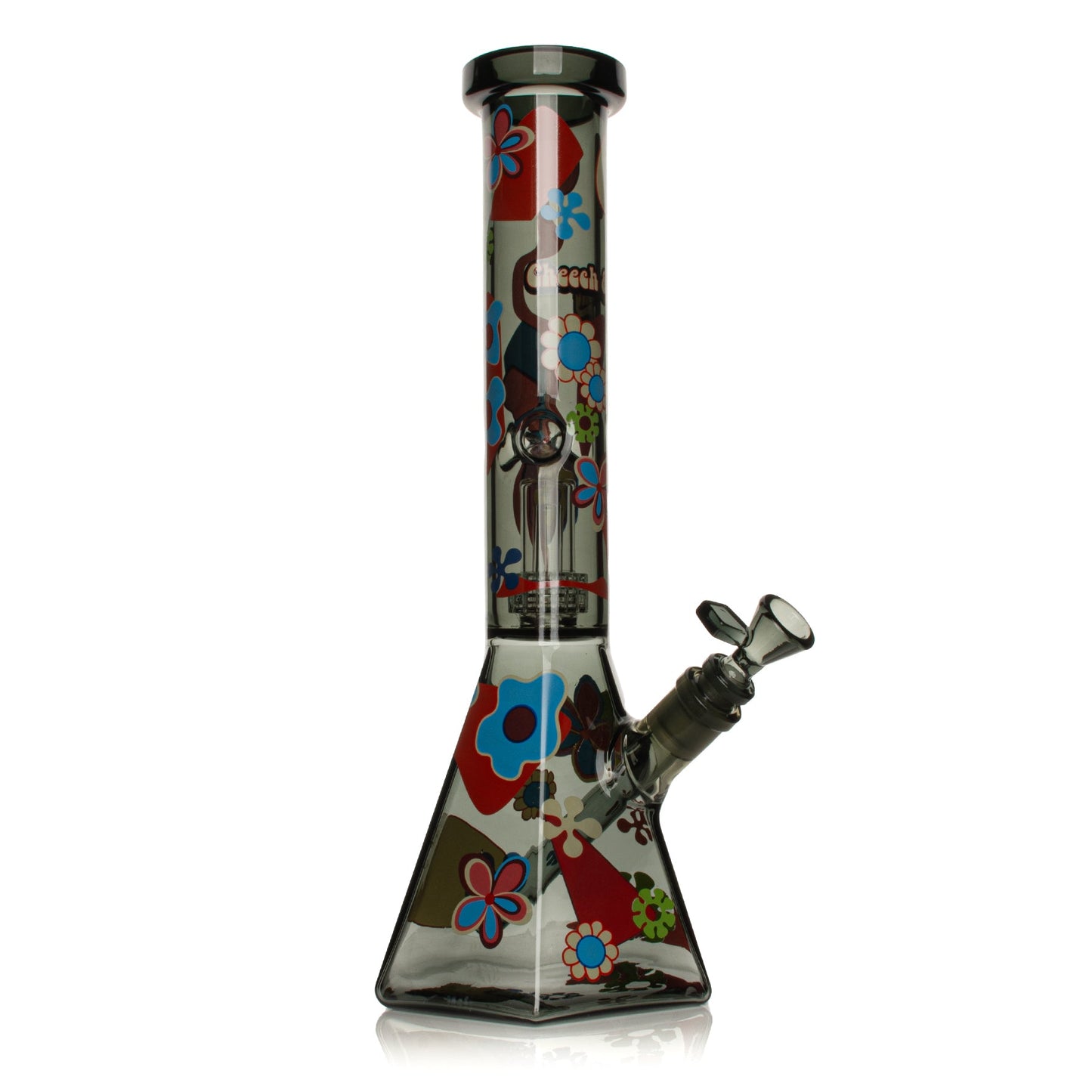 15" Power to the Flower Dual Chamber Hex Beaker Base Water Pipe