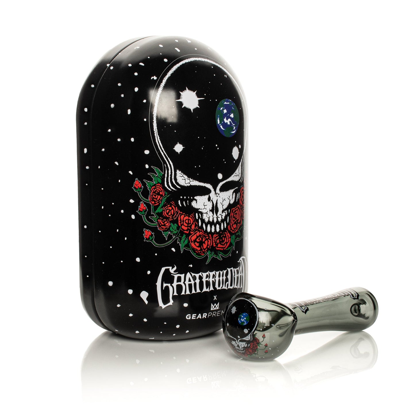 4.5" Space Your Face Spoon Hand Pipe in Collectible Tin