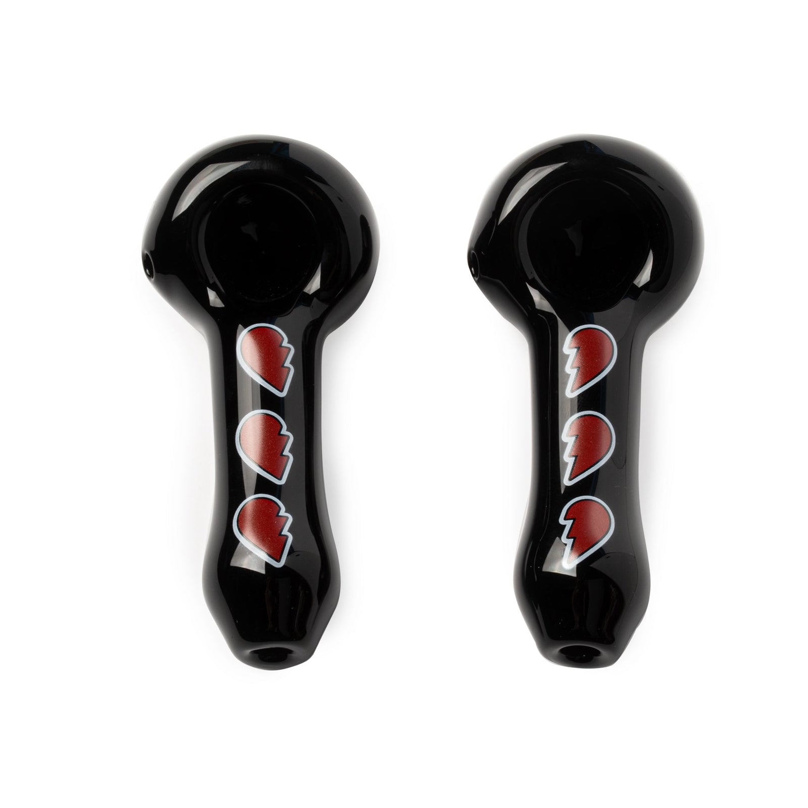 3.75" Hearts Hand Pipe Set (Pack of 2)