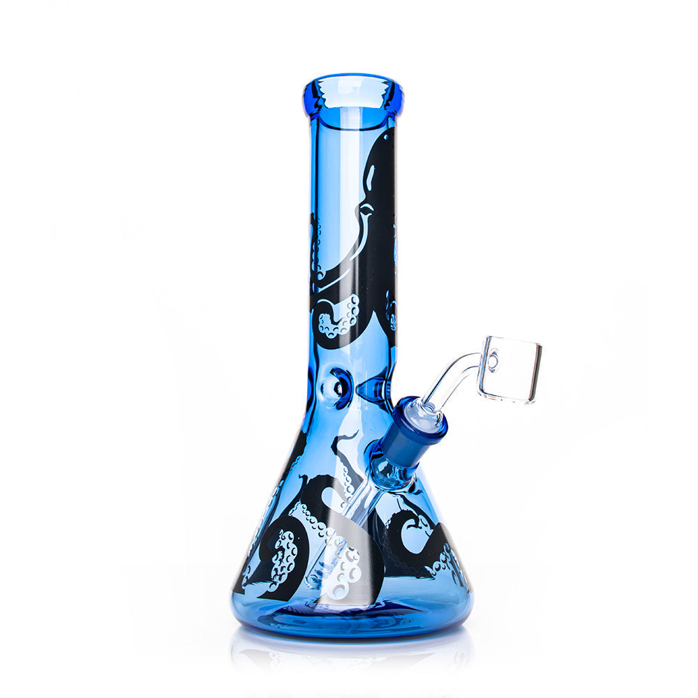 8.5" Sapphire Blue Octopus Beaker Base Concentrate Rig