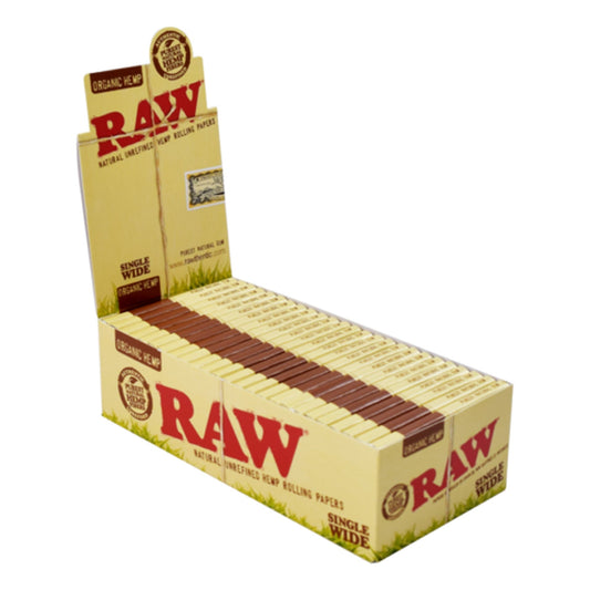 Organic Single Wide Double Window Rolling Papers (Display of 25)