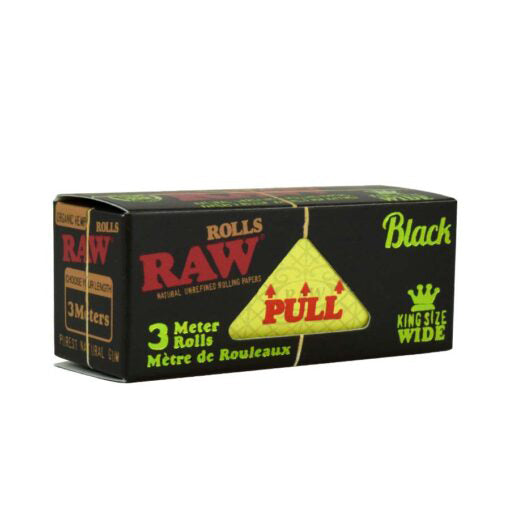 Black Organic King Size Wide Roll of Rolling Paper (Display of 9)