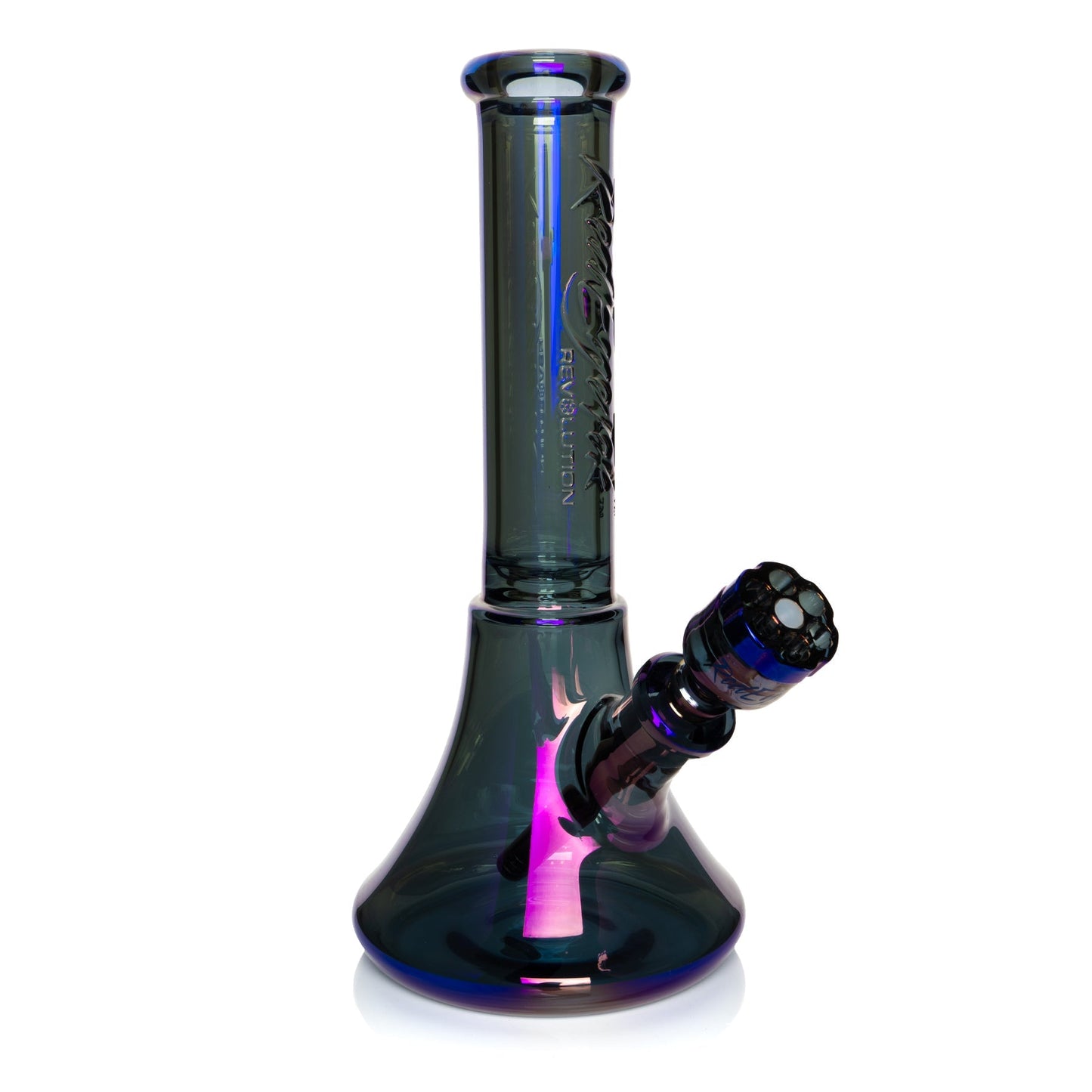 14" 7mm Thick Metallic Terminator Finish Revolution Bell Base Water Pipe