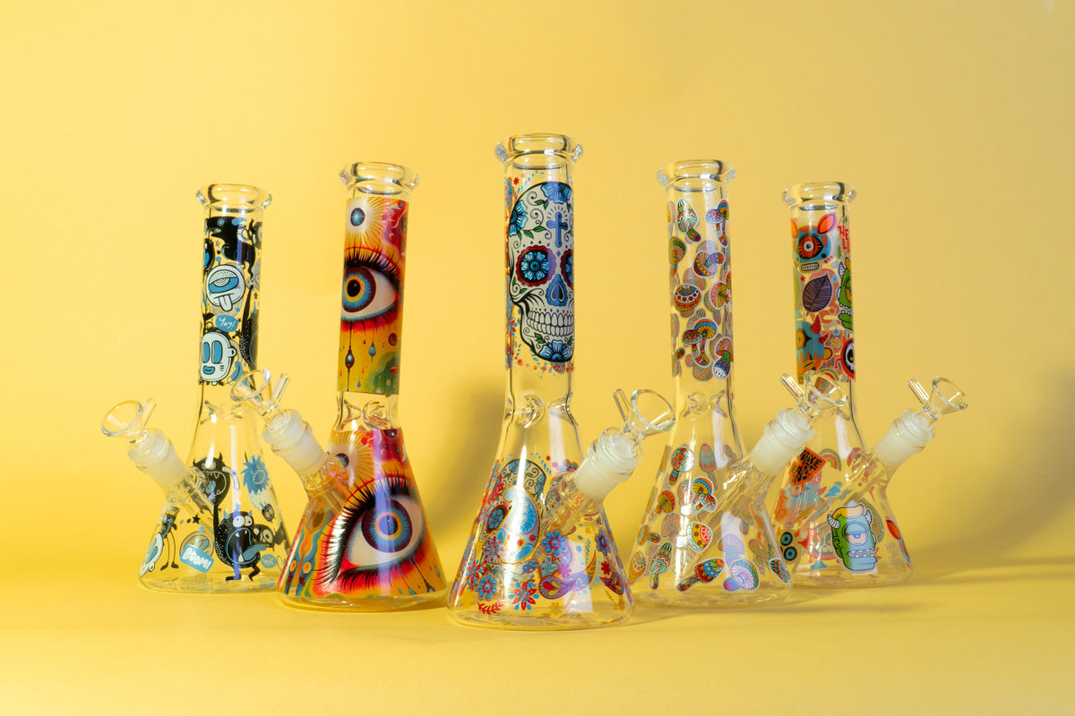 10" Faces Water Pipe (Assorted)