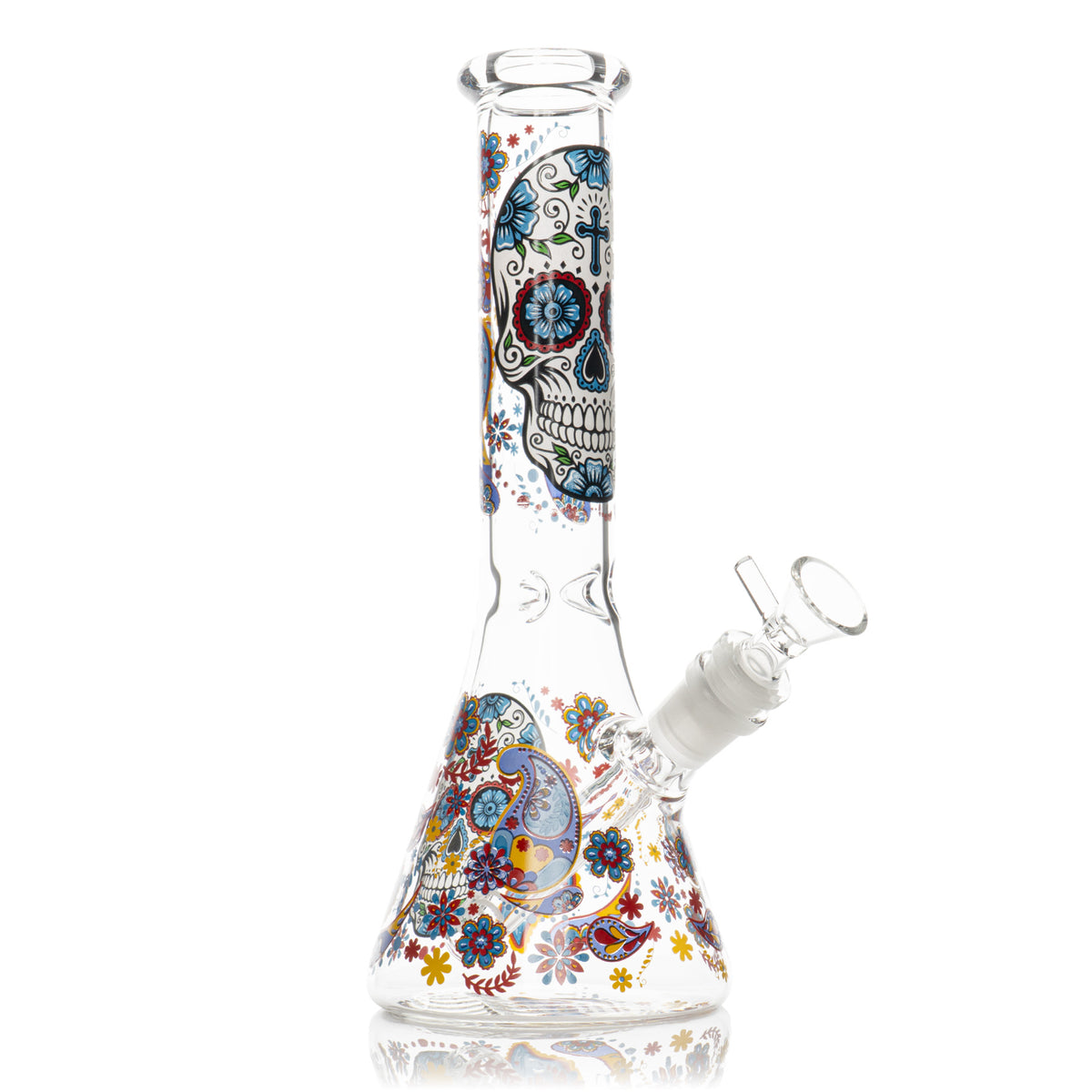 10" Sugar Skulls Water Pipe (Assorted)
