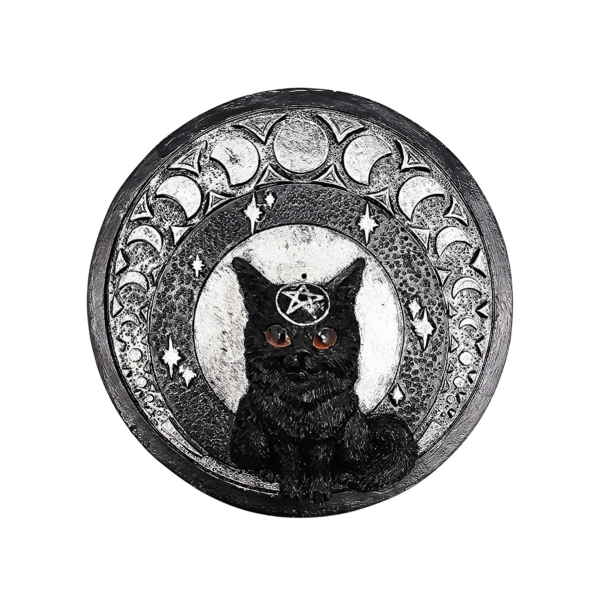 Black Mooncat Incense Burner