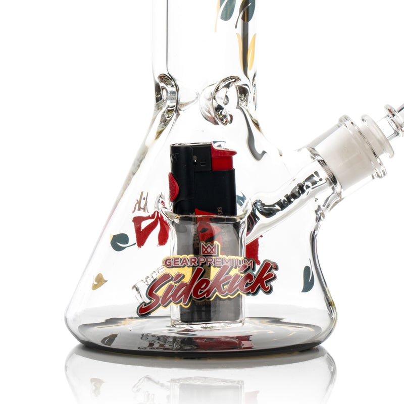12" 7mm Thick Black Sidekick Water Pipe