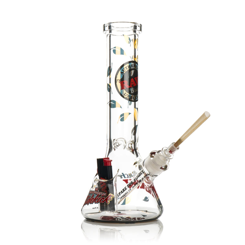 12" 7mm Thick Black Sidekick Water Pipe