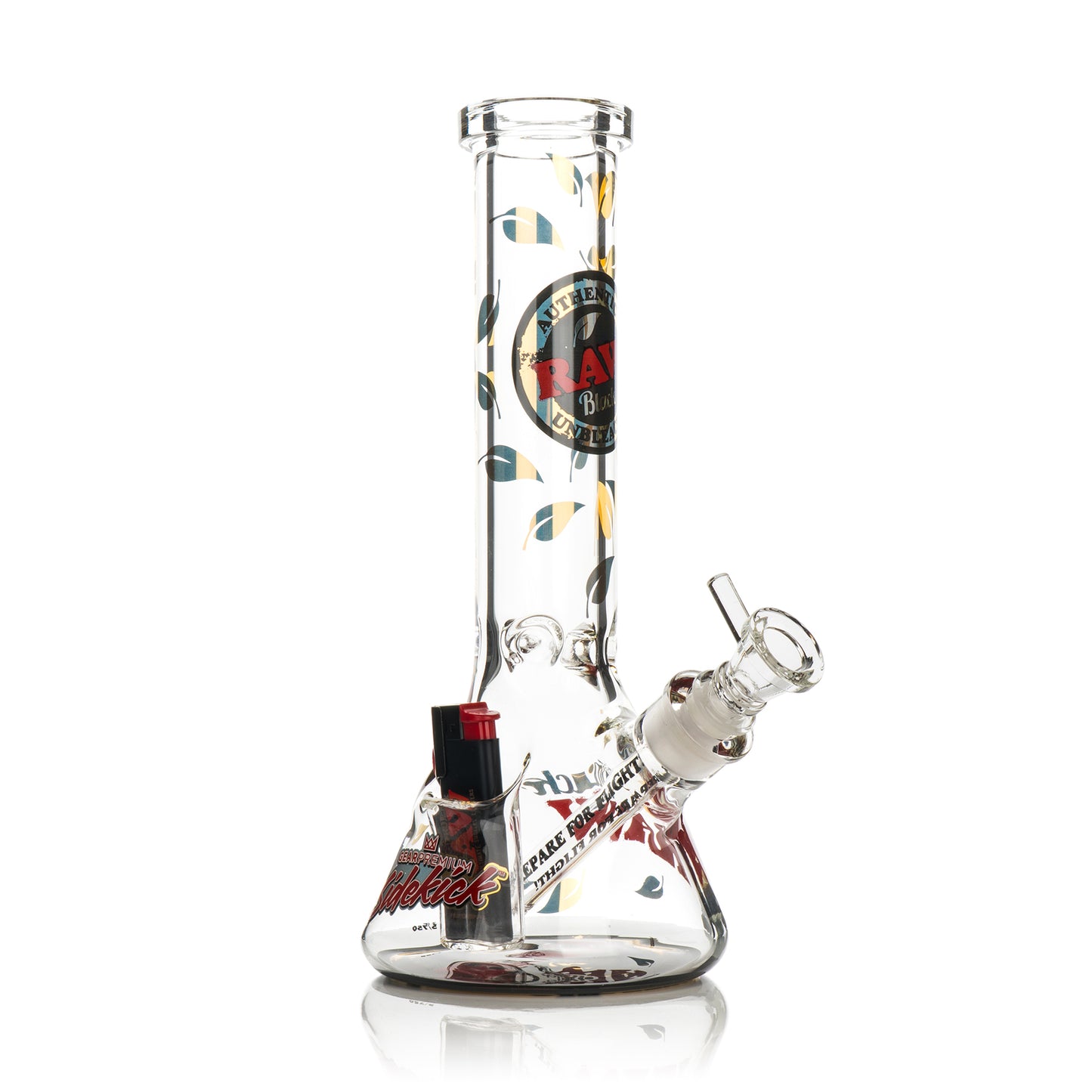 12" 7mm Thick Black Sidekick Water Pipe