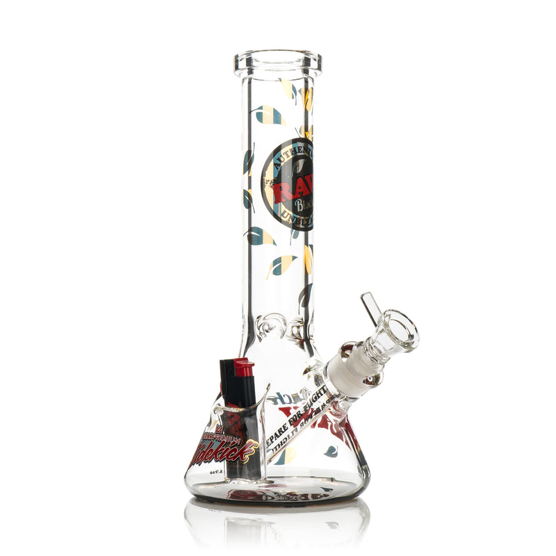 12" 7mm Thick Black Sidekick Water Pipe