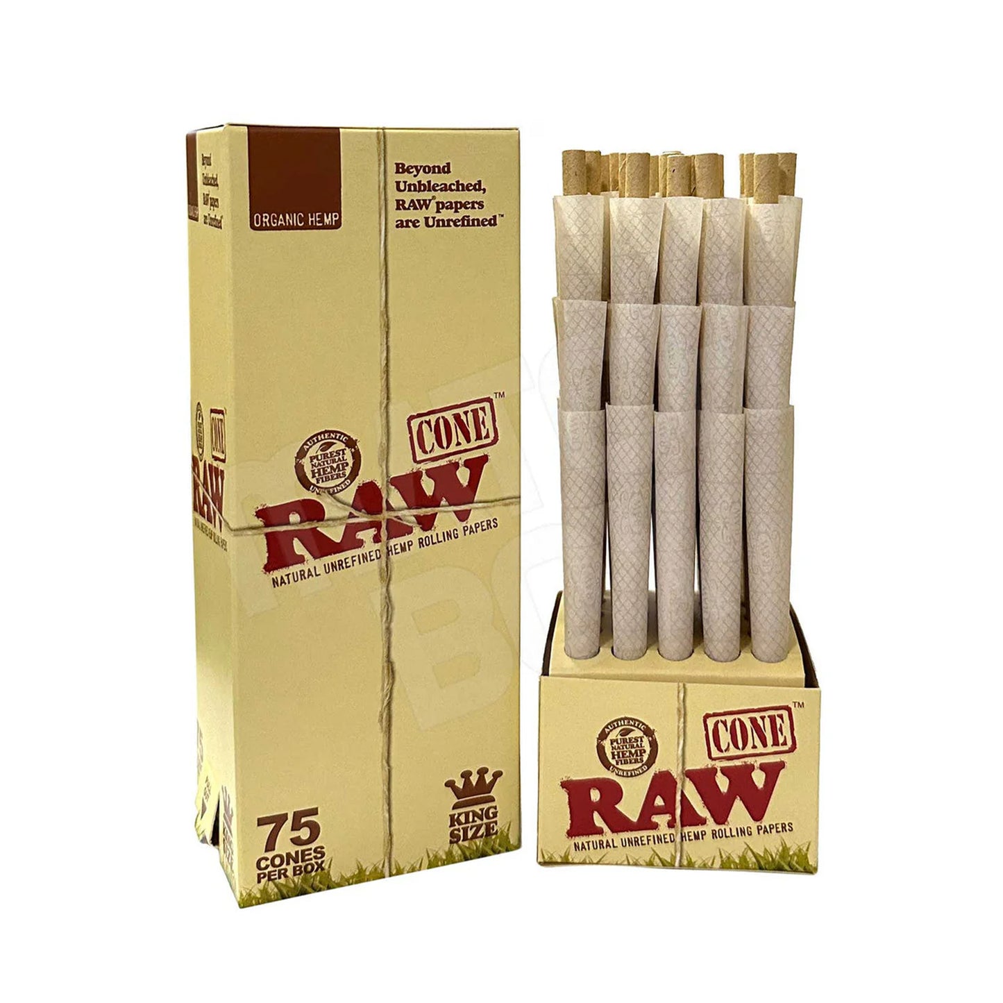 King Size Organic Pre-Rolled Cones (Pack of 75)