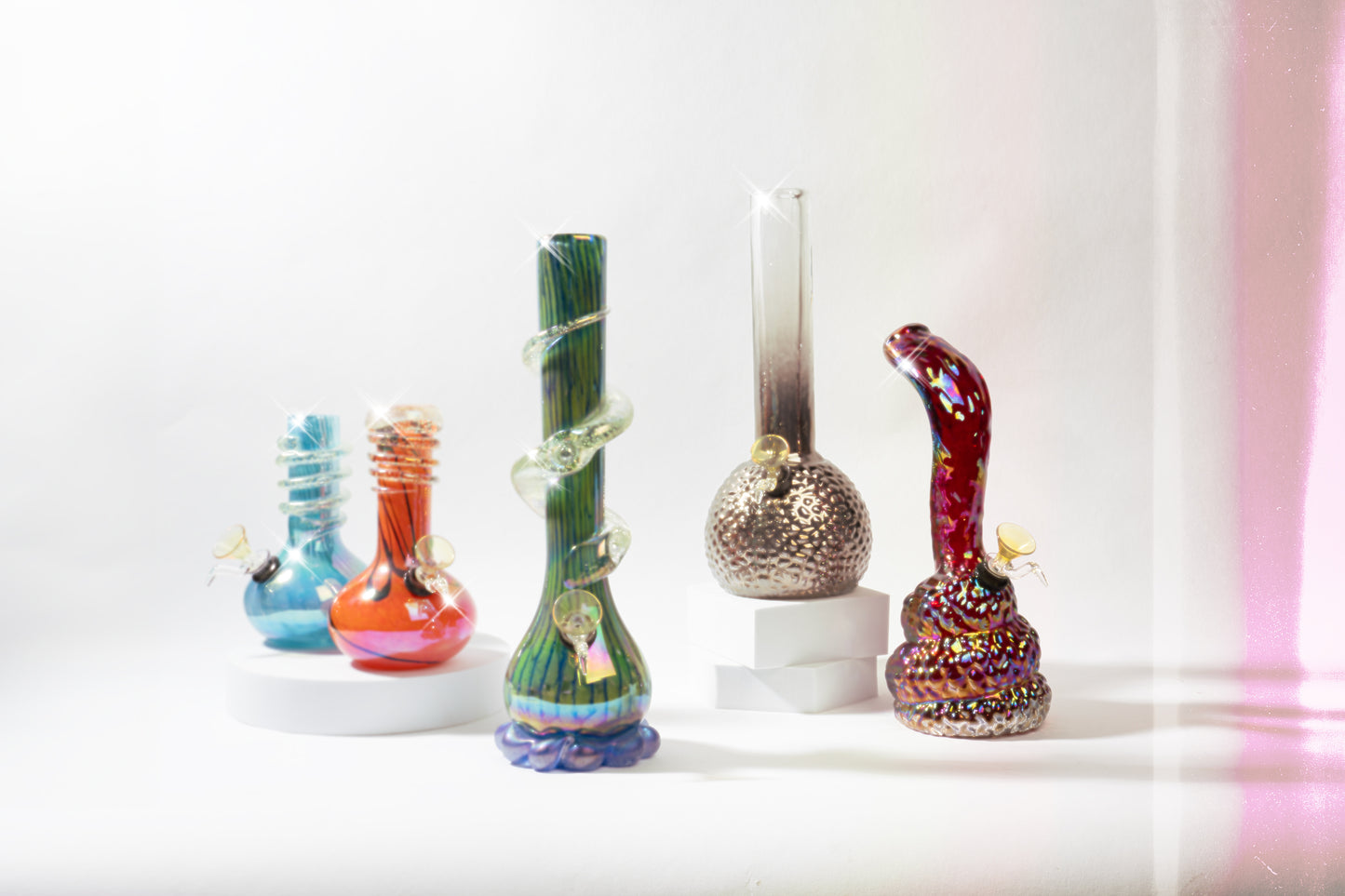 10" Platinum Metallic Cobra Water Pipe