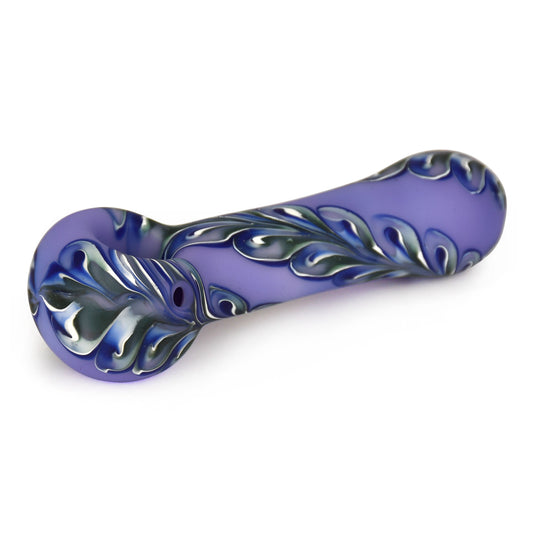 4.5" Frosted Purple 1/2 Paisley Hand Pipe