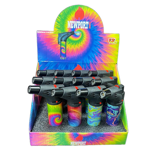 Psychedelic Single Windproof Torch Lighter (Display of 12)