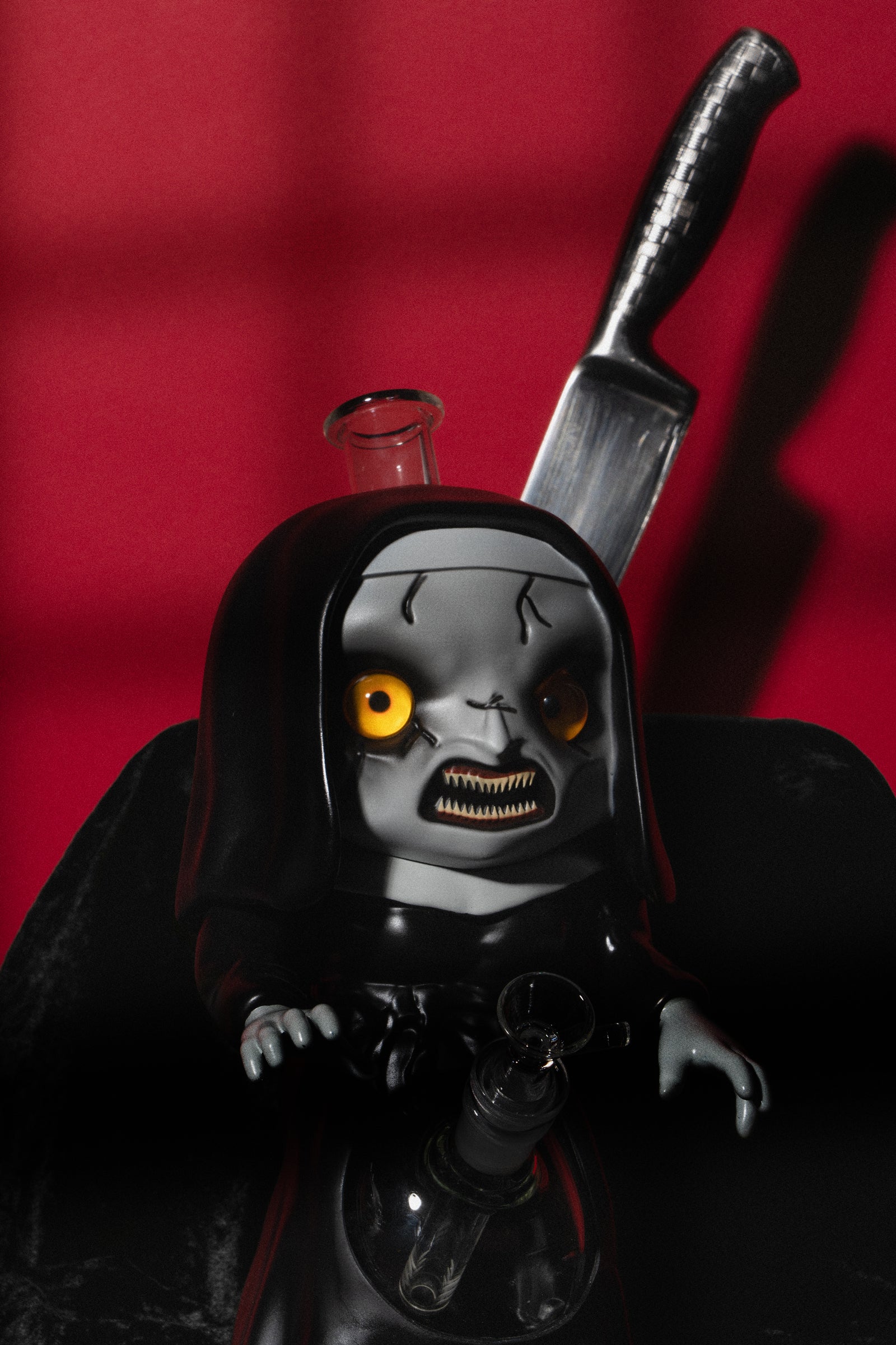 12" Ghost Nun Water Pipe