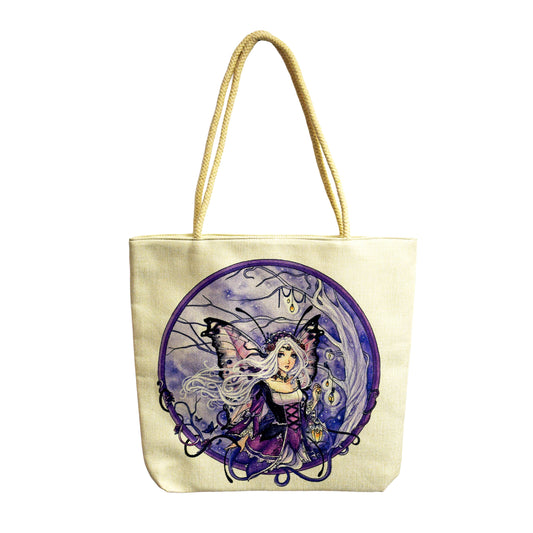 Fairy Techno Jute Tote Bag