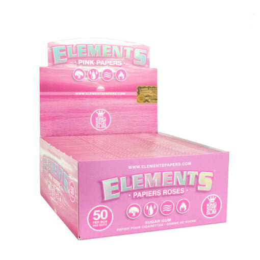 Pink King Size Slim Rolling Papers (Display of 50)