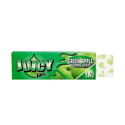 1¼ Green Apple Rolling Papers (Display of 24)