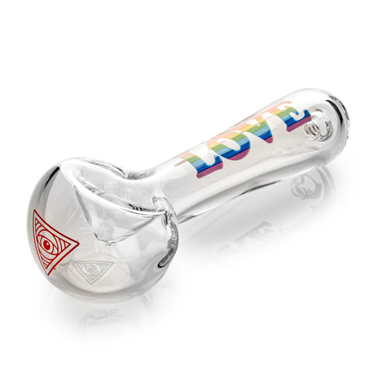 4.5" Rainbow Love Spoon Hand Pipe