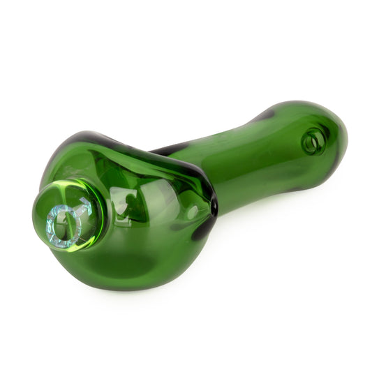 3.75" Spoon Hand Pipe W/Dichroic Image Marble (Assorted)