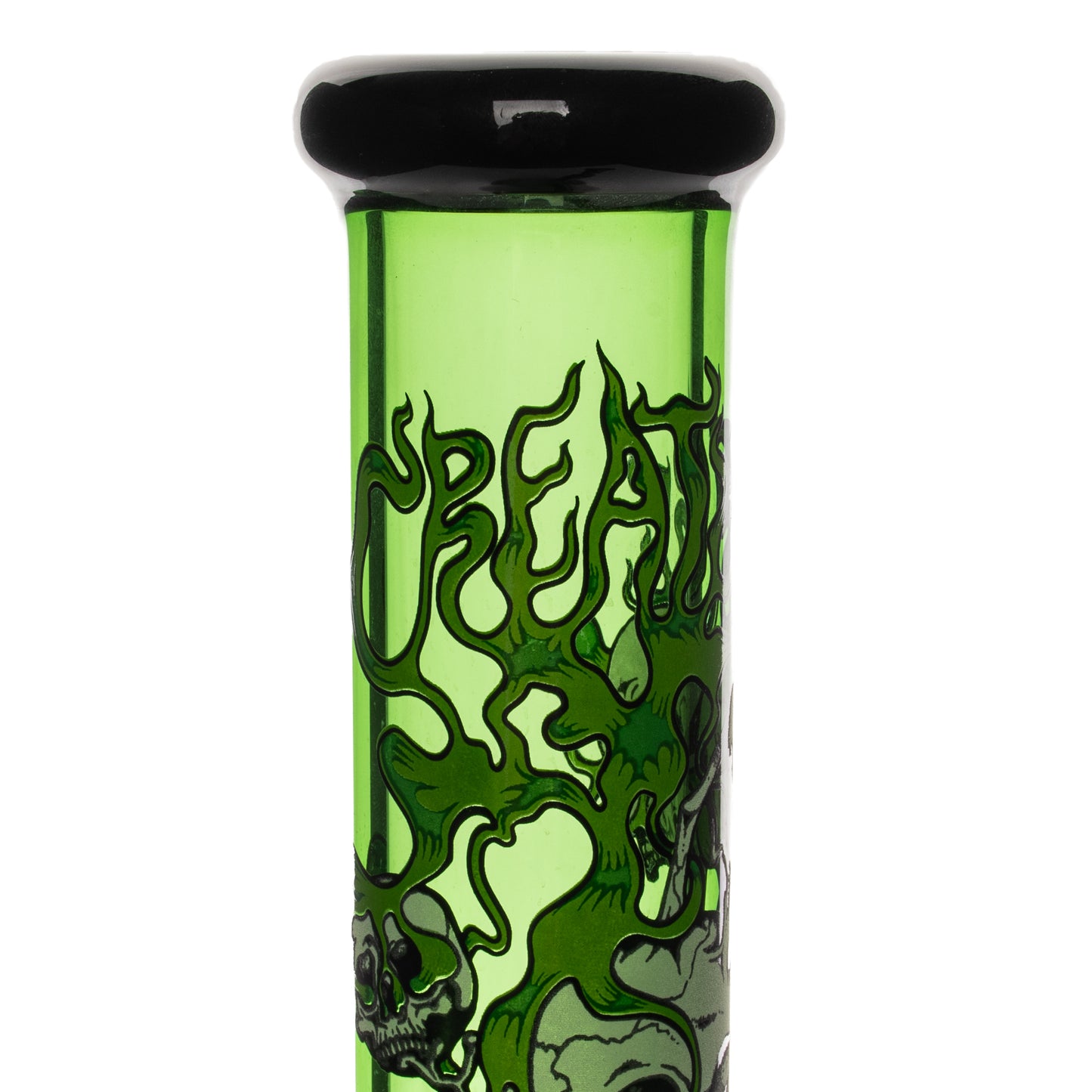 10” Glow-in-the-Dark Smoking Skulls Water Pipe