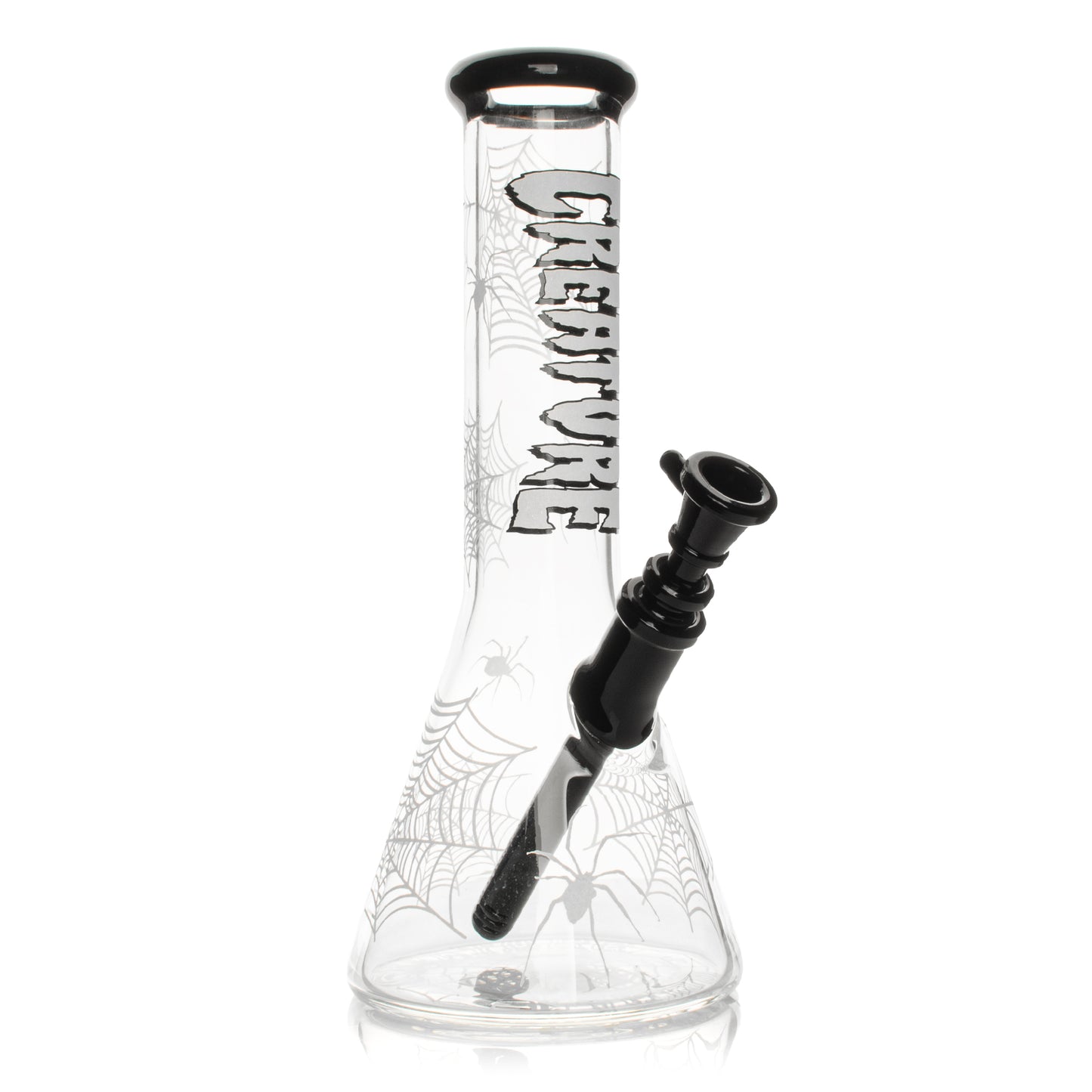 12” Glow-in-the-Dark Spiderweb Water Pipe