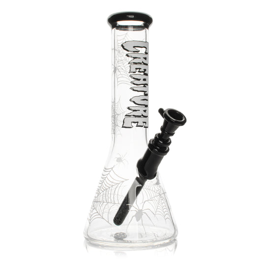 12” Glow-in-the-Dark Spiderweb Water Pipe