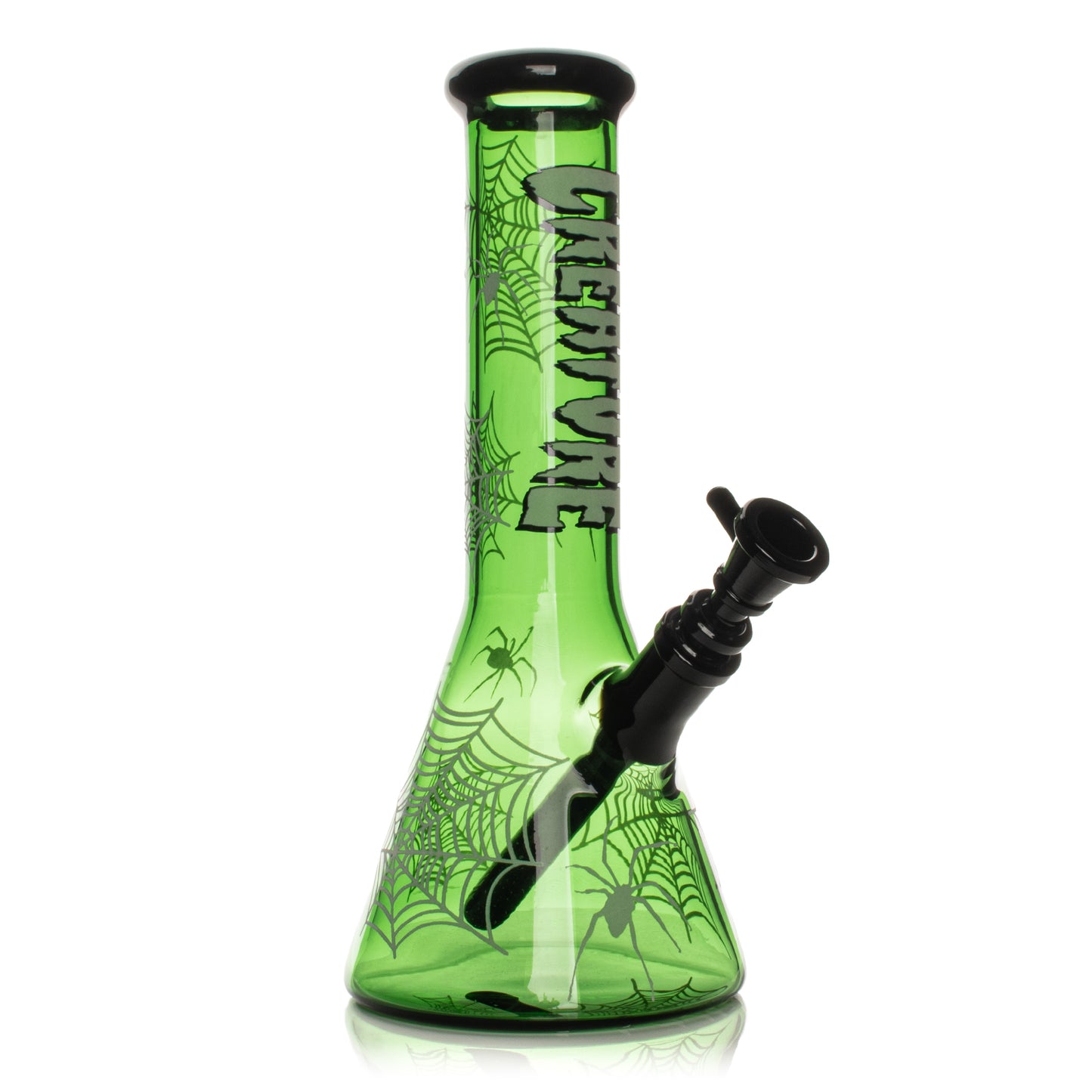 12” Glow-in-the-Dark Spiderweb Water Pipe