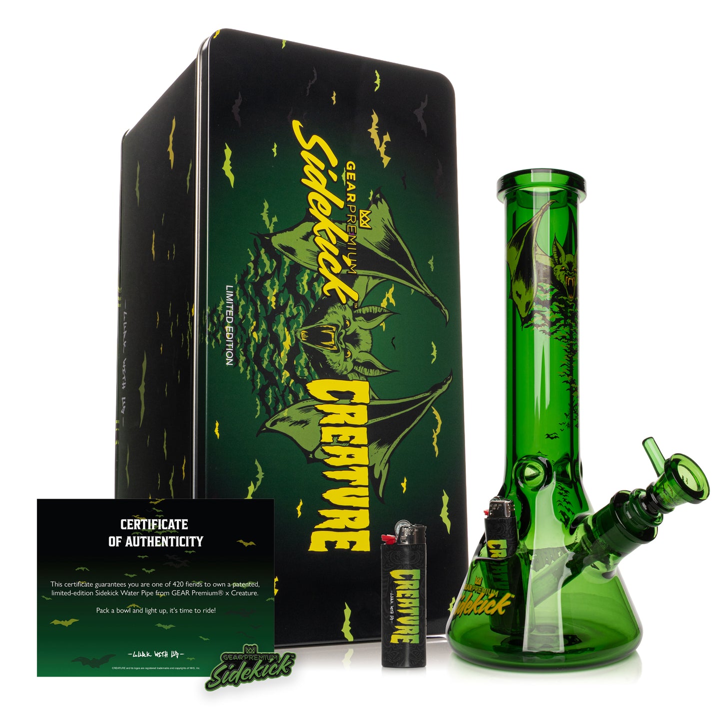 12" 7mm Thick Bats Sidekick Water Pipe (Limited Edition of 420)