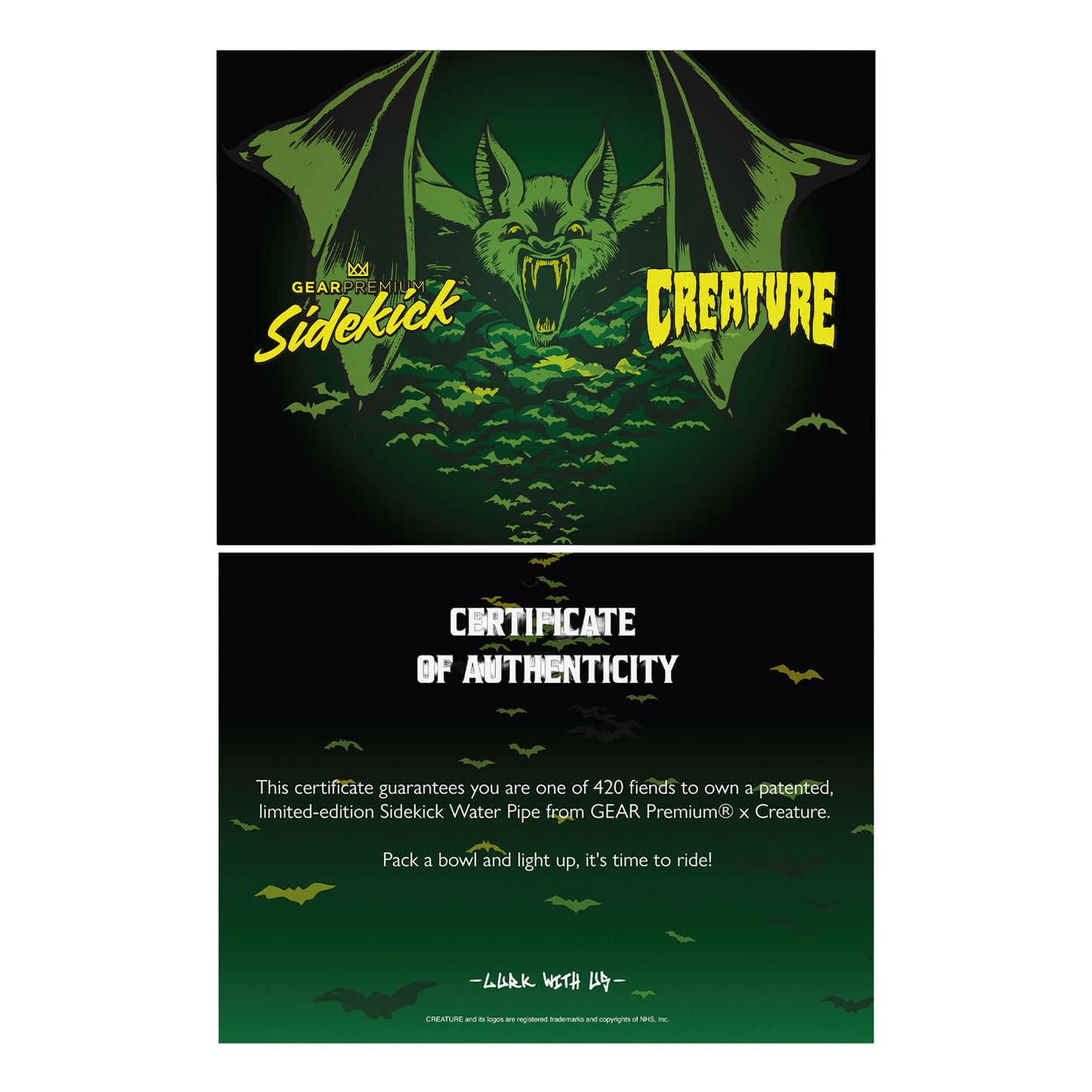 12" 7mm Thick Bats Sidekick Water Pipe (Limited Edition of 420)