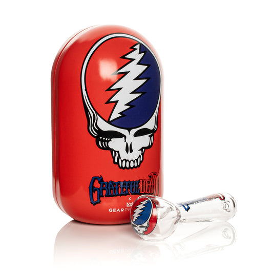 4.5" Steal Your Face Spoon Hand Pipe in Collectible Tin