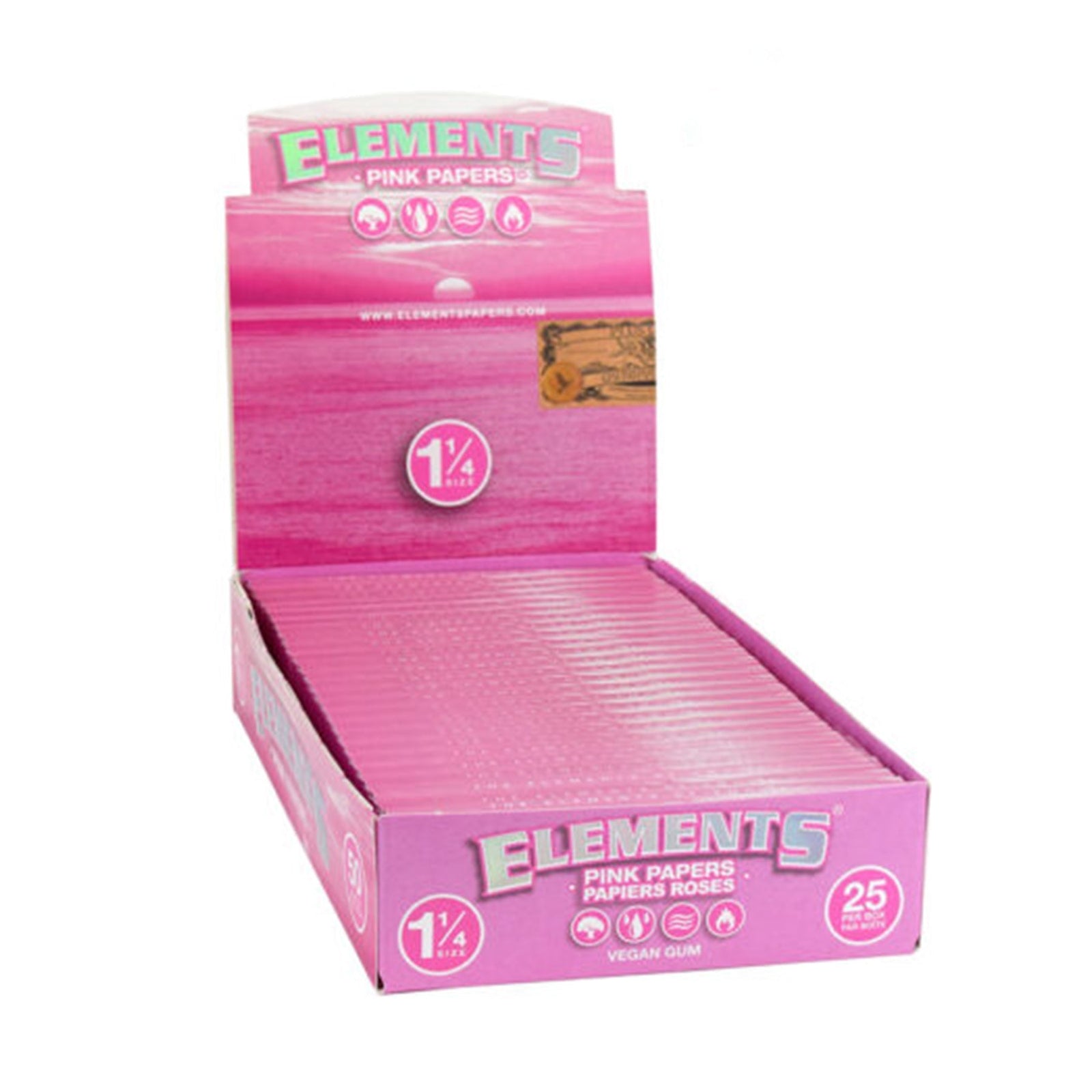 1¼ Pink Rolling Papers (Display of 25)