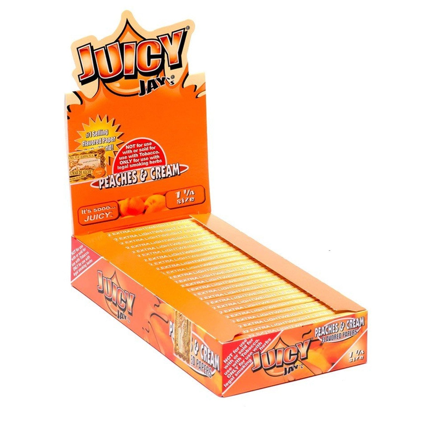 1¼ Peaches & Cream Rolling Papers (Display of 24)